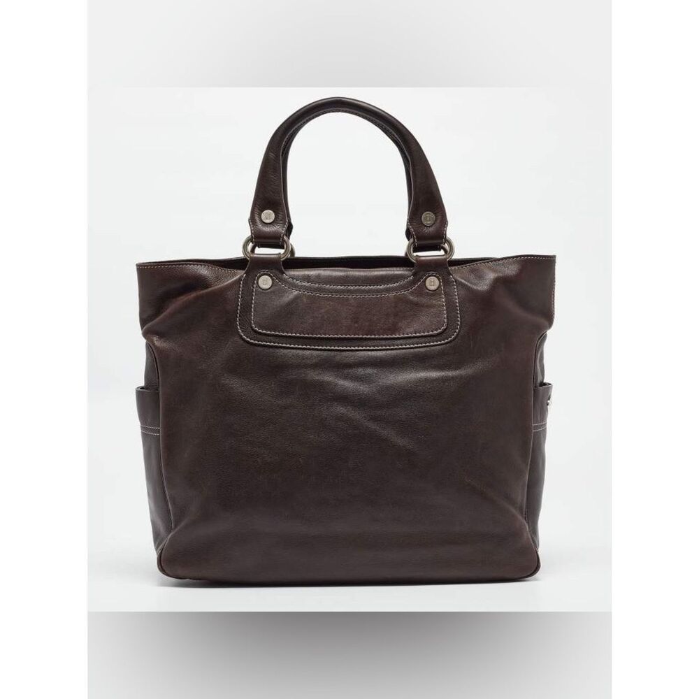 Celine Dark Brown Leather Boogie Tote